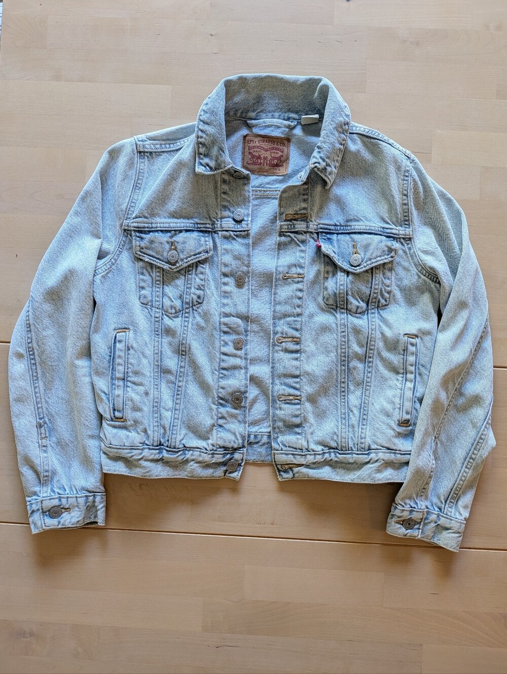 Levi Strauss & Co Original Riveted Blue Denim Jacket Women Size Small